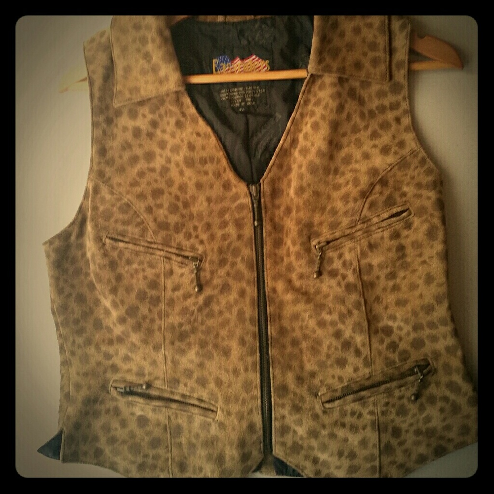 Easy Rider Suede Cheetah/Leopard print Vest